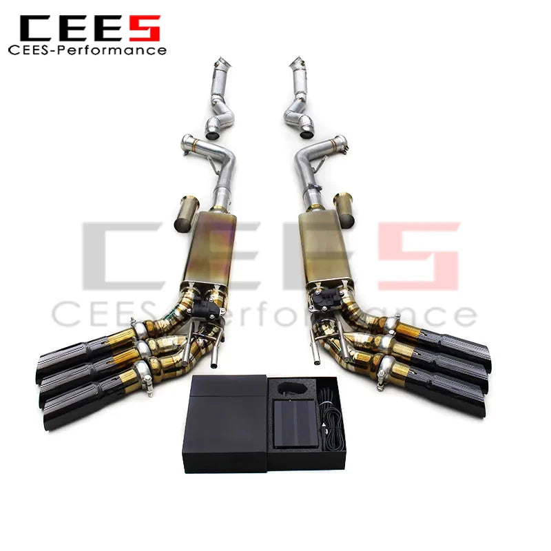 cees Complete Catback System for Mercedes-Benz G63 AMG W464 4.0T 2019-2023 Titanium Exhaust Pipe Muffler Free Flow Downpipe