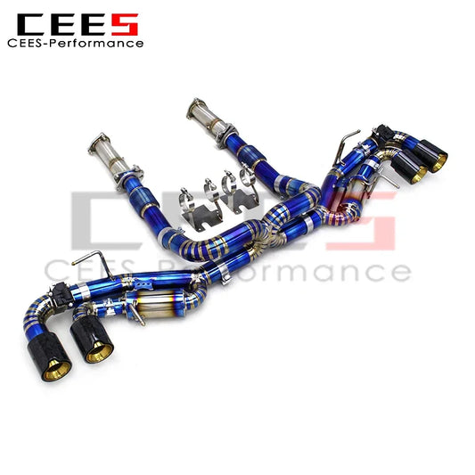 CEES  Titanium Alloy Exhaust System for Chevrolet CORVETTE C8 2019-2023 Catback Valved Exhaust Pipe Muffler