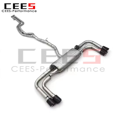 cees Stainless Steel Catback Exhaust System Assembly for BMW X3 F25 N55 3.0T 2011-2017 Escape Valved Car Exhaust Pipe Muffler