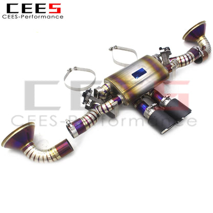 CEES Catback Exhaust Downpipe For Porsche 911 992 3.0T 2020-2023  valved Exhaust Pipe Muffler Titanium alloy Exhaust Systems