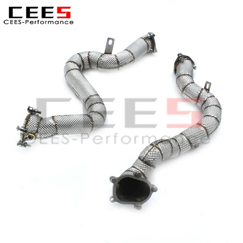 cees Downpipe Pipes For Audi RS6 RS7 S6 S7 C7 4.0T 2014-2018 Car Exhaust System Stainless Steel Exhaust Pipe