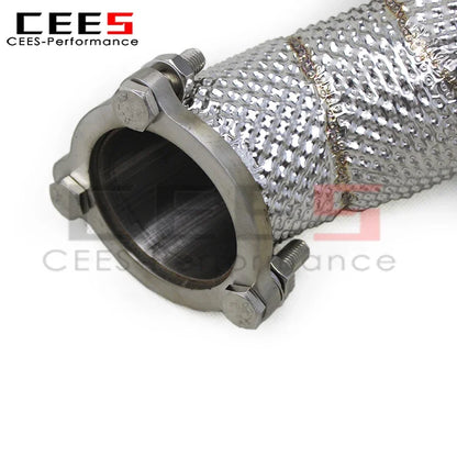 cees Straight Downpipe Pipes for Porsche Macan S/Turbo 3.0T/3.6T 2014-2017 Stainless Steel Free Flow Pipe Exhaust Pipe System