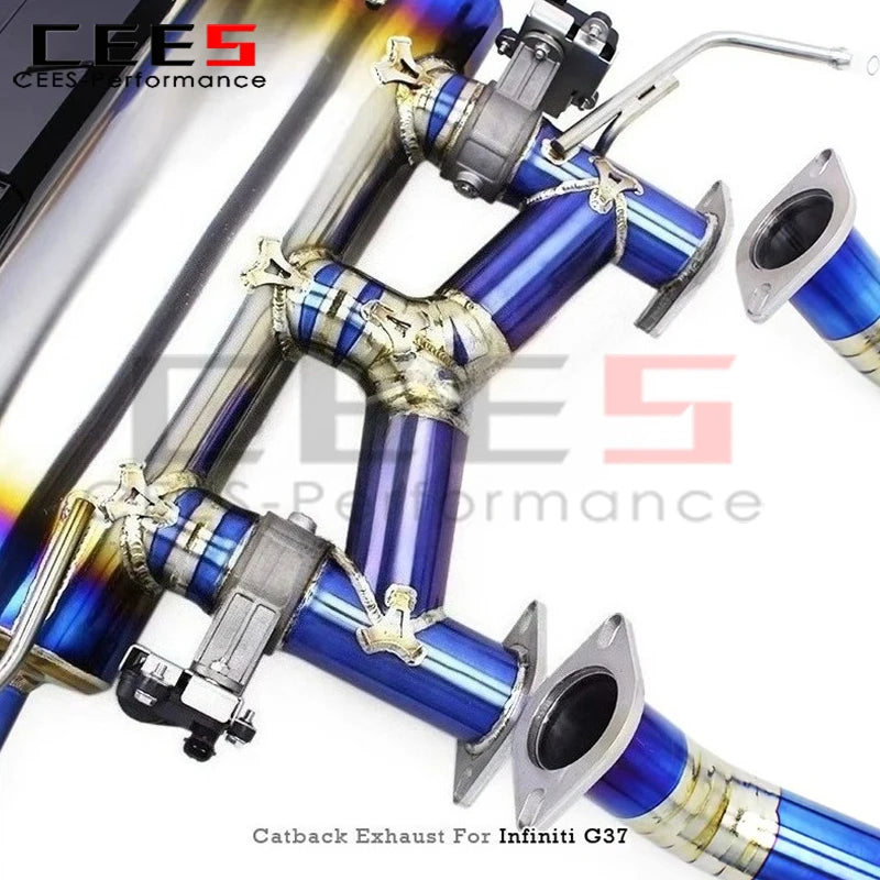 cees Catback Muffler for Infiniti G37 3.7L 2010-2021 Performance Titanium Valvetronic Exhaust System with Valve Controller