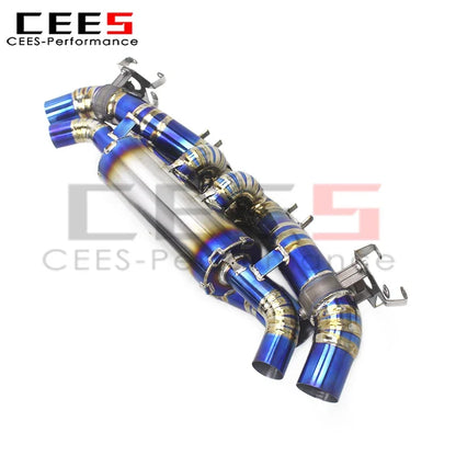 cees Performance Titanium Axle Back Exhaust System for Porsche 911 992 3.0T 2019-2024 Racing Muffler Valve Catback Exhaust