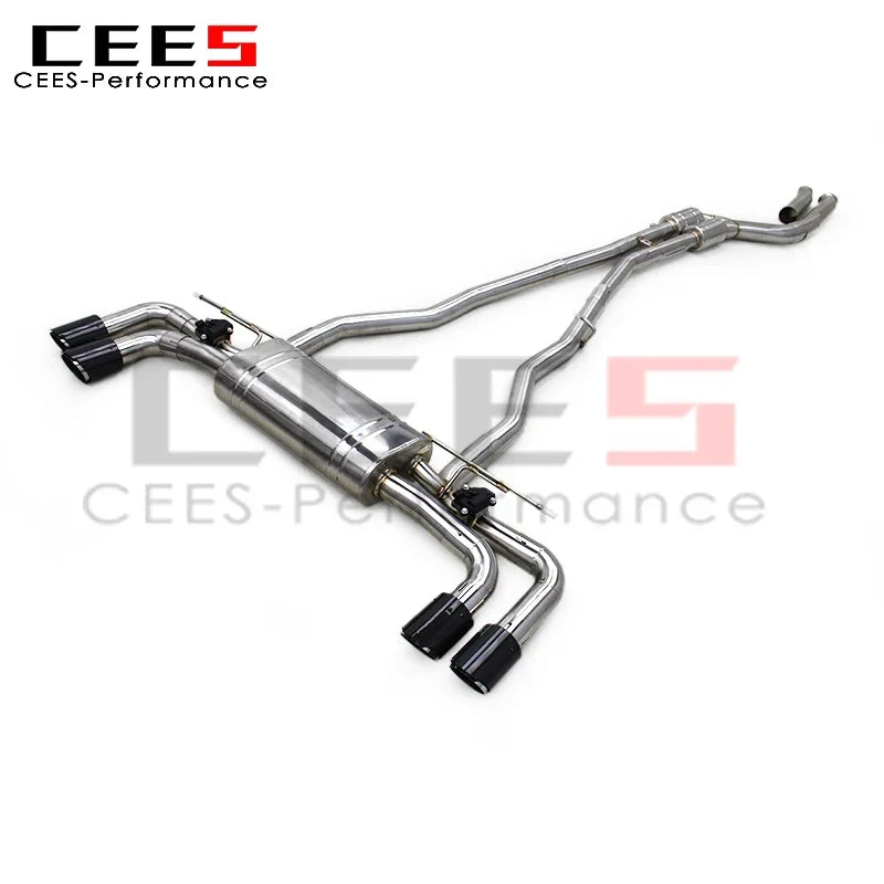 CEES Valvetronic Catback Exhaust for BMW 540/540i G30/G38 3.0T B58 2018-2024 Exhaust Pipe with Carbon Fiber Exhaust Tips