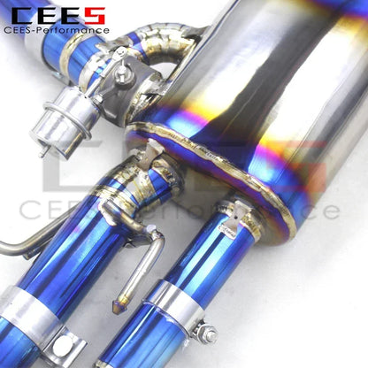 CEES Exhaust Catback For Lexus LC500 5.0L 2016-2018 Racing Titanium Performance X Pipe Muffler Valved Exhaust Pipe