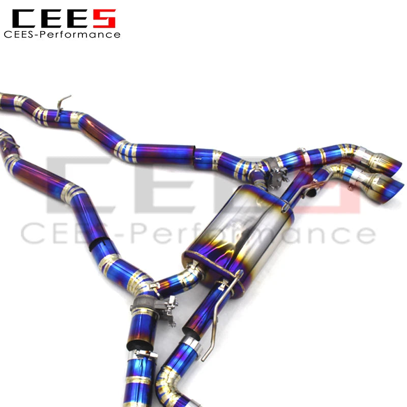 CEES Catback Exhaust for BMW M5 F90 4.4T 2018-2023 Performance Titanium Valve Exhaust Pipe Muffler  Exhaust System Escape