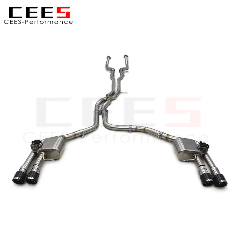 CEES Valvetronic Exhaust Muffler For Audi S8 D4 4.0T 2013-2018 Boska Stainless Steel Escape Racing Car Catback Exhaust System