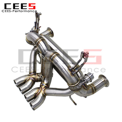 CEES Exhaust Pipes for Lamborghini Aventador LP700 6.5L 2011-2016 Racing Escape Stainless Steel Exhaust Pipe Muffler System