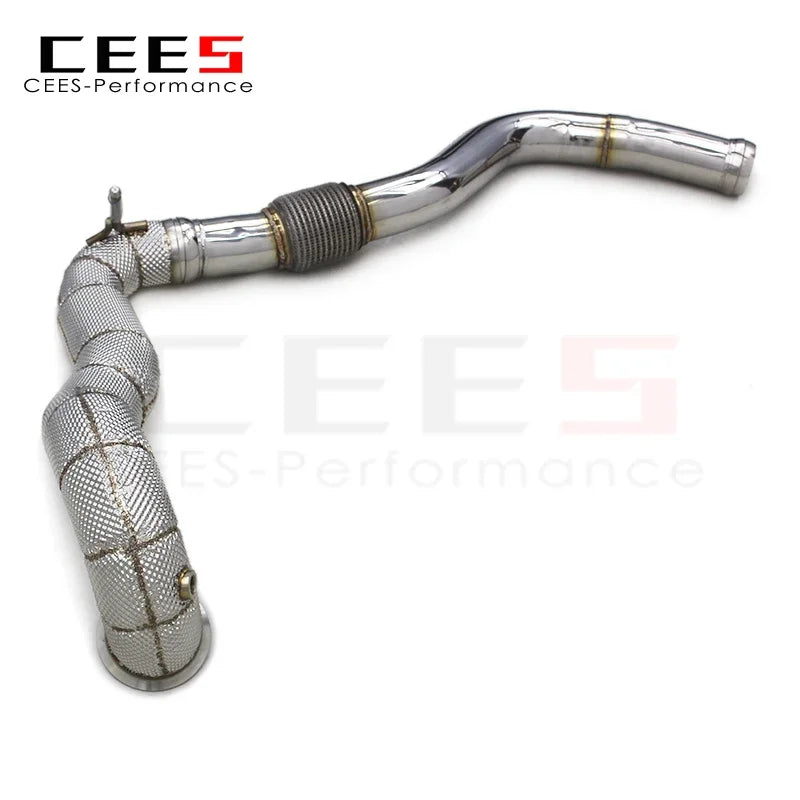 Mercedes-Benz A45 AMG 2.0T 2014-2020 Stainless Steel Free Flow Heat shield Downpipe Exhaust System