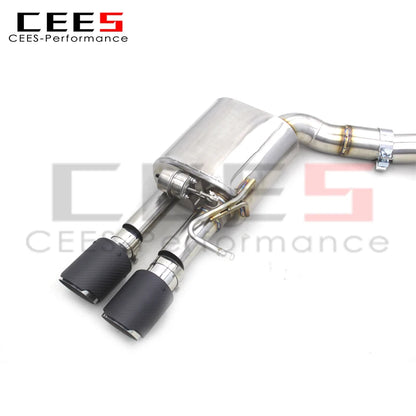 CEES Stainless Steel Full set Catback Exhaust Valvetronic Muffler System For Audi S6/S7 C7 4.0T 2013-2018 Exhaust downpipe