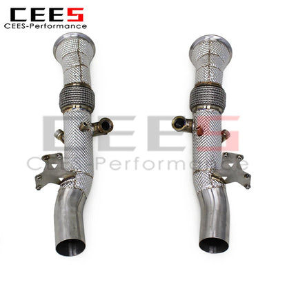 cees Downpipe Pipes for Ferrari 296 GTB V6 3.0T 2021-2024 Tuning Auto Stainless Steel Free Flow Pipe Exhaust Downpipe System