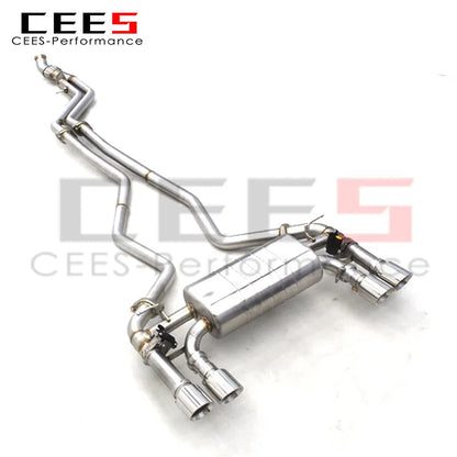 CEES Catback Exhaust System Stainless Steel Exhaust Pipe Valvetronic escape For BMW M2 F87 3.0T 2014-2018