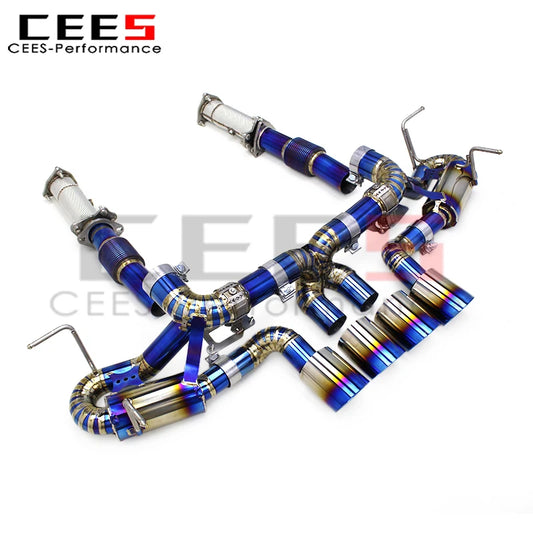 CEES Titanium Exhaust Pipes Muffler Downpipe for Chevrolet CORVETTE C8 Z06 2019-2023 Escape Catback Exhaust System