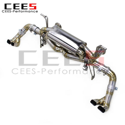 CEES Valvetronic Exhaust Mufflers for Audi R8 V10 5.2 2017-2019 Titanium Exhauster Valved Catback Exhaust