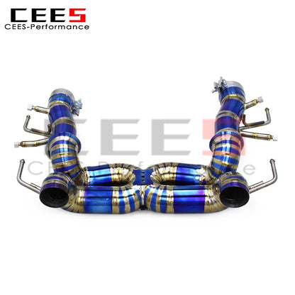 CEES  Titanium Catback Sport Straight Exhaust System for Ferrari SF90 3.9T V8 2019-2023 Racing Exhaust Pipe