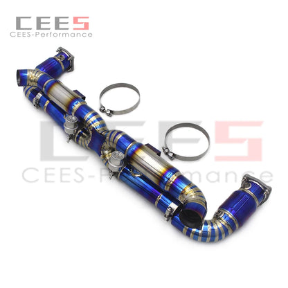 CEES Catback Exhaust System Titanium Performance Exhaust Pipe Muffler For Porsche 911 997/997.2 Turbo S 3.8T 2010-2012