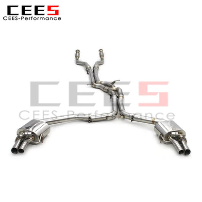 CEES Exhaust Stytem for Audi RS7 C7 4.0T 2013-2018 Stainless Steel Valvetronic Catback Muffler Exhaust Pipes