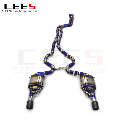 CEES Titanium Burnt Blue Catback Exhaust System For BMW 335/335i E90/E92/E93 N54/N55 3.0T 2007-2015 Exhaust Pipe Muffler Escape