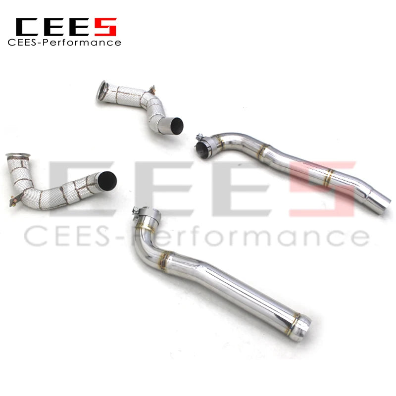 CEES Exhaust Downpipe For Mercedes-Benz AMG GTS 2016-2023 with catalyst catted downpipe Exhaust Pipe