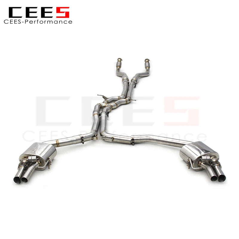 CEES Exhaust Stytem for Audi RS7 C7 4.0T 2013-2018 Stainless Steel Valvetronic Catback Muffler Exhaust Pipes