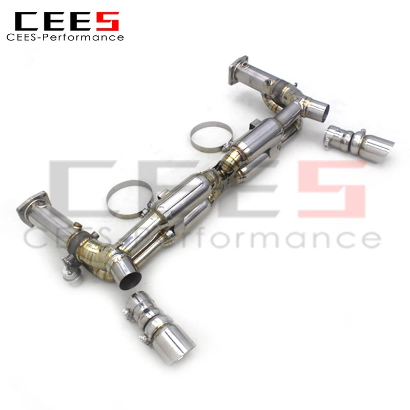 CEES for PORSCHE 911 997.1 TURBO 2004-2012 Titanium Alloy Performance Valvetronic Exhaust Pipe Muffler Vacuum Valve Exhaust