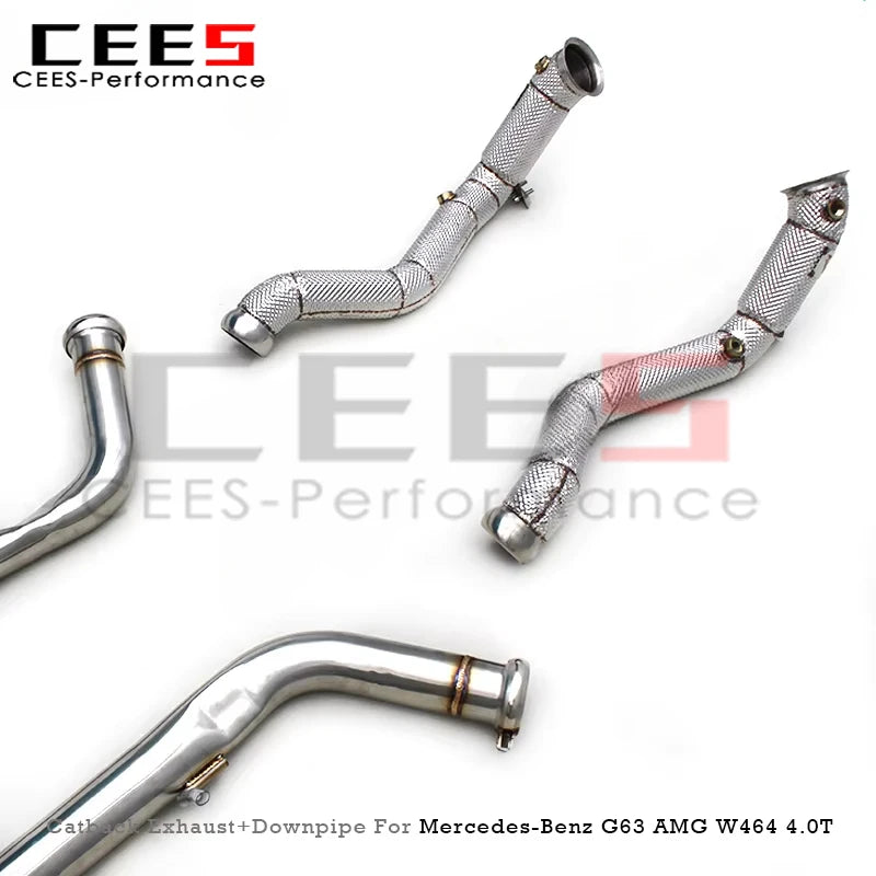 cees Complete Catback System for Mercedes-Benz G63 AMG W464 4.0T 2019-2023 Titanium Exhaust Pipe Muffler Free Flow Downpipe