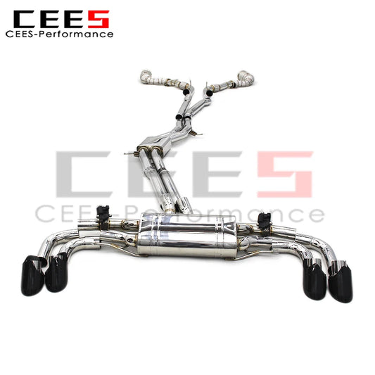 cees Downpipe Catback Exhaust System for PORSCHE Cayenne 958.1 4.8 2010-2016 Performance Stainless Steel Exhaust Pipe Muffler