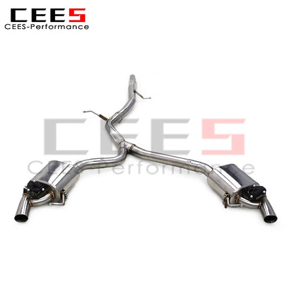 CEES Stainless Steel Catback Exhaust Pipes for Audi A4 B9 2.0T 2017-2023 Escape Racing Car Exhaust Pipe Muffler System