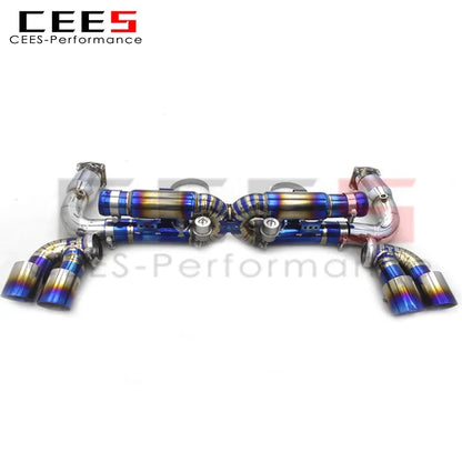 cees Catback Exhaust for Porsche 911 996 3.4L 1997-2005 Downpipe with Catalyst Titanium Exhaust Pipe Muffler Escape