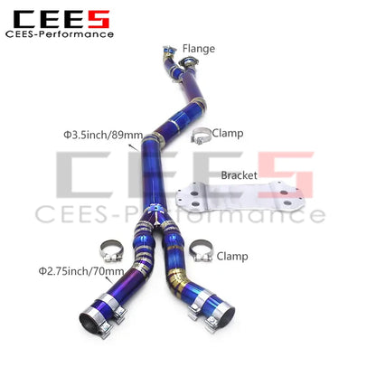 cees Mid Pipe Exhaust System for BMW M2 G87 3.0T 2023+ Performan Middle Pipe Racing Sport Car Exhaust Assembly Stainless Steel/Titanium