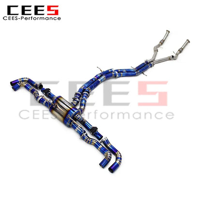 CEES Exhaust Pipes Assembly for Audi SQ8 4.0T 2018-2024 Car Exhaust System Performance Titanium Exhaust Pipe Muffler Escape