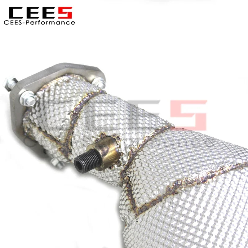 CEES Free Flow Downpipe for Audi RS6 C8 4.0T 2021-2023 Racing High Quality Stainless Steel Exhaust Pipes Downpipes with OPF/DPF