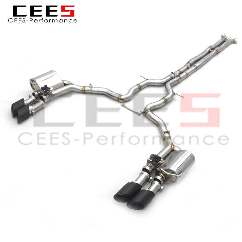 T304 Catback Exhaust System For Porsche Panamera Turbo S E-Hybrid 4.0TT 2018- Titanium Exhaust Pipe Muffler Escape