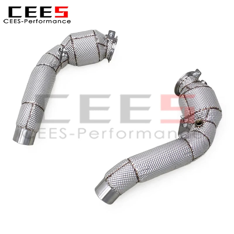 BMW M5/M6 F06/F10/F12/F13 4.4TT 2012-2016 Heat Shield Header Stainless Steel Downpipe Exhaust System
