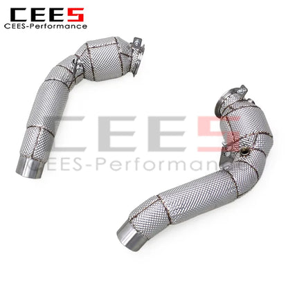 BMW M5/M6 F06/F10/F12/F13 4.4TT 2012-2016 Heat Shield Header Stainless Steel Downpipe Exhaust System
