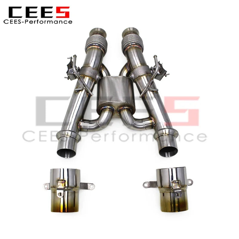 CEES Stainless Steel Catback Exhaust  for Mclaren Artura 2021-2024 Titanium Exhaust Tips Escape with Valve Car Exhaust Muffler