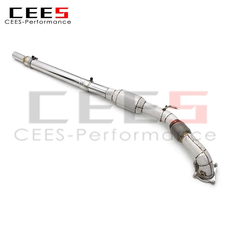 cees Exhaust Downpipe for VW GOLF 5/V GTI 2004-2009 Racing Stainless Steel Exhaust System Flow Catted Downpipe with Catalyst