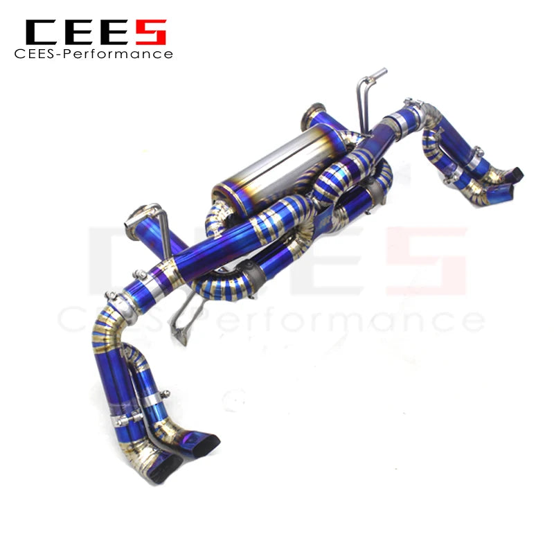 CEES Catback Exhaust System for Audi R8 V8/V10 4.2/5.2 2017-2023 Tuning Performance  Titanium Exhaust with Valve