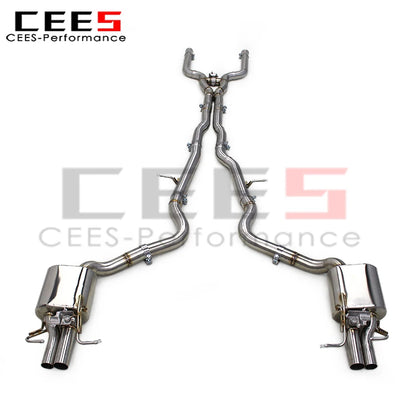 CEES  Catback Exhaust for Mercedes-Benz E63/E63S AMG W213 4.0T 2016-2023 Escape Exhaust Pipe SUS304 Valve Muffler System