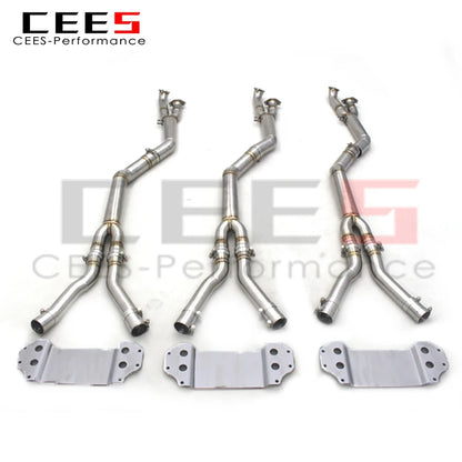 CEES Extended Brace Mid pipe For BMW M3/M4 G80/G82 3.0T 2020-2025 Stainless Steel 304 Exhaust Pipe Car Exhaust System