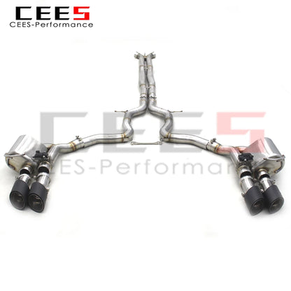 T304 Catback Exhaust System For Porsche Panamera Turbo S E-Hybrid 4.0TT 2018- Titanium Exhaust Pipe Muffler Escape