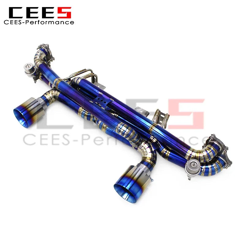 CEES Catback Exhaust System for Porsche 718 Cayman GT4 4.0L 2016-2021 Exhaust Pipe Muffler with Remote Control