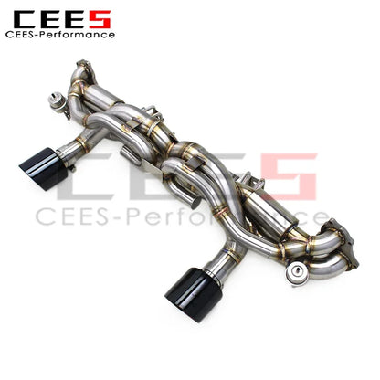 cees Valve Catback Exhaust Pipes for Porsche 718 Cayman GT4 4.0L 2024 SS304 Stainless Steel Tuning Car Exhaust Escape System