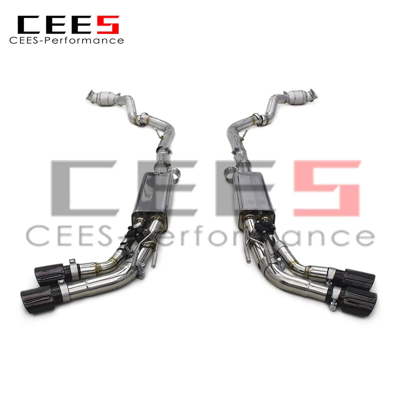 CEES Full set Catback Exhaust Muffler System Downpipe with catalyst For Mercedes-Benz G63 W464 4.0T 2019-2023 Stainless Steel