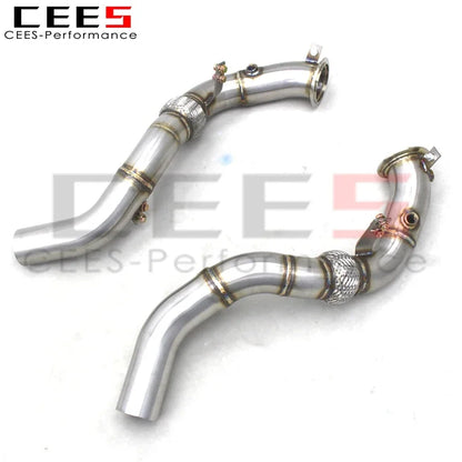 cees Downpipe Pipes for BMW X5M/X6M F85/F86 4.4T 2015-2019 Racing Car Exhaust System Stainless Steel Exhaust Pipe Assembly