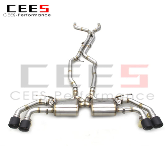 CEES Catback Exhaust For PORSCHE Cayenne 958 4.8 2010-2016 Stainless Steel Exhaust system valve control Exhaust Pipe Muffler