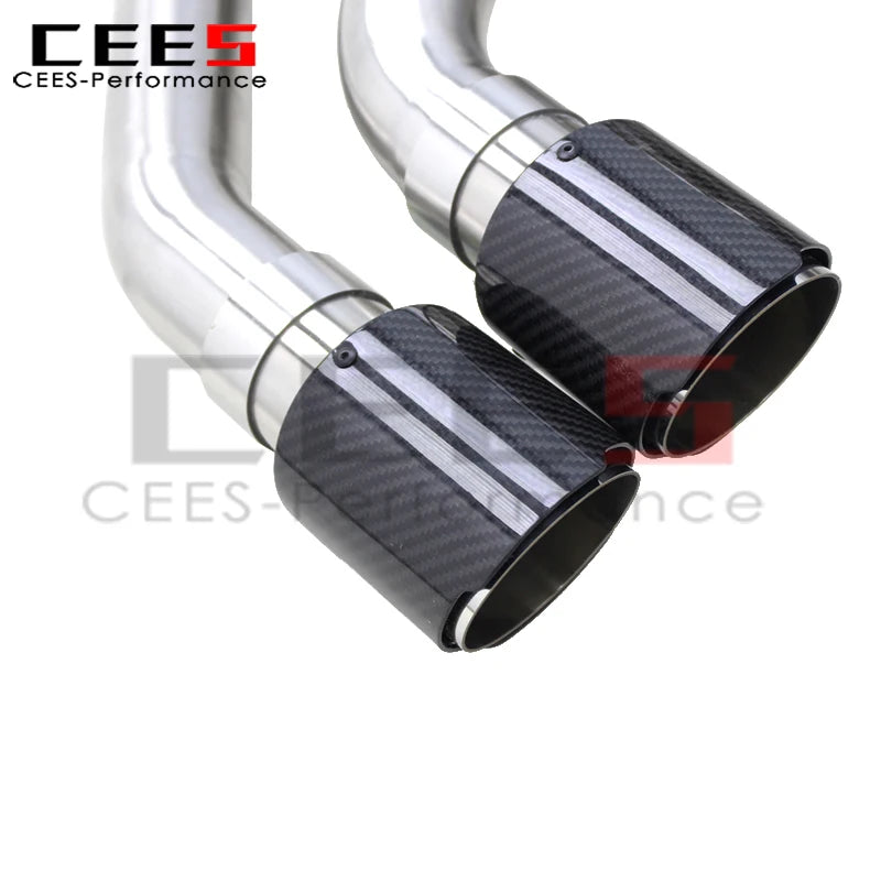cees Valved Catback Muffler for PORSCHE Cayenne 958 V8 4.8 2010-2016 Tuning Active Sound X Pipe SUS304 Muffler Exhaust System