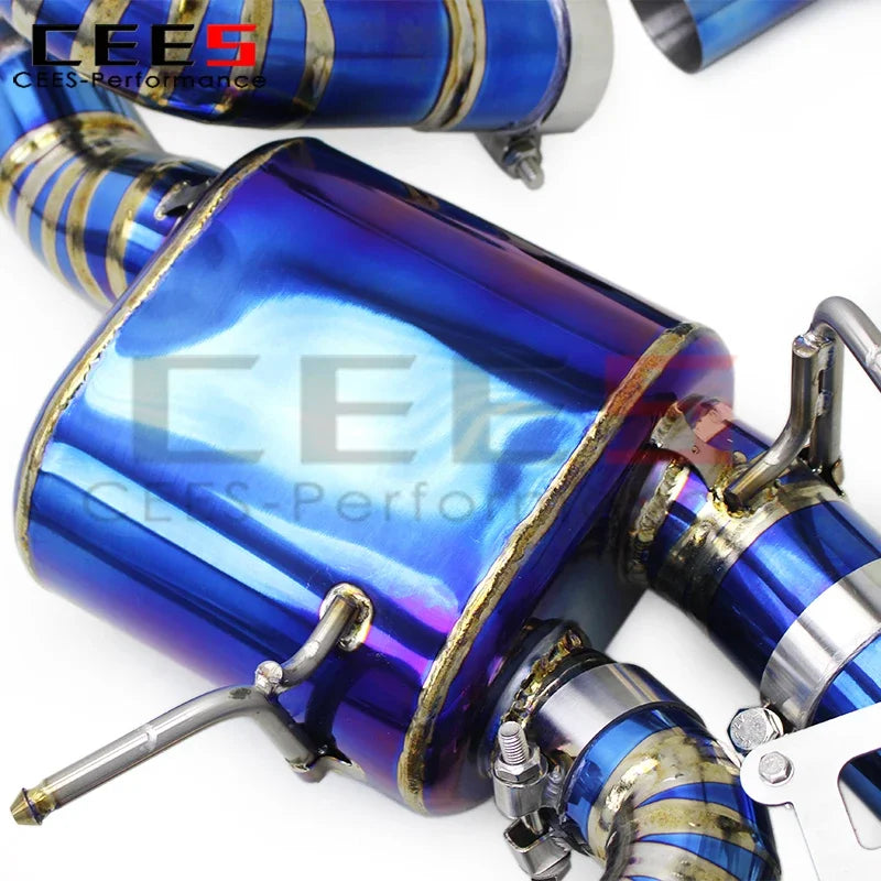 CEES Titanium 3Inches Catback Exhaust System for Chevrolet CORVETTE C8 2019-2023 Racing Exhaust Pipe Muffler with Original Valve