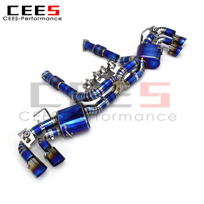 cees Full Exhaust System For Chevrolet CORVETTE C8 2019-2023 3inch Pipe Straight Downpipe Valvetronic Muffler Catback Race Sport